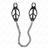 Kink - Pinzas Para Pezones Estilo Japonés Con Cadena Negro 30 Cm