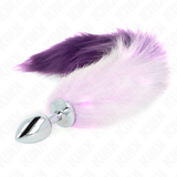 Kink - Plug Anal Talla S 7 X 3 Cm Con Cola Sintética 40 Cm Violeta