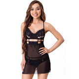 Livco Corsetti Fashion - Maia 20247 Babydoll + Tanga Negro S/M