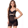Livco Corsetti Fashion - Maia 20247 Babydoll + Tanga Negro L/xl
