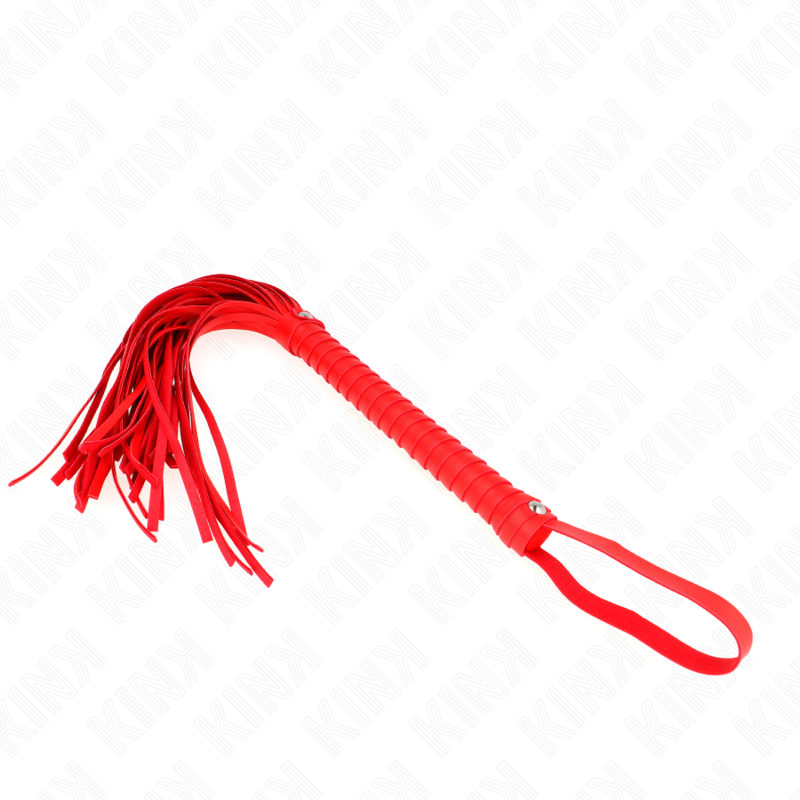 Kink - Látigo Con Mango Texturizado Rojo 48.5 Cm
