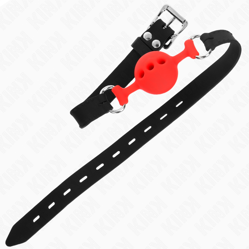 Kink - Mordaza 55 X 2 Cm De Bola 4 Cm De Silicona Completa Talla S Rojo Ajustable 35-51 Cm