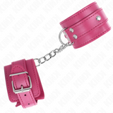 Kink - Muñequeras Con 3 Anillas En D Ajustable Rosa 17.5-25 Cm X 6 Cm
