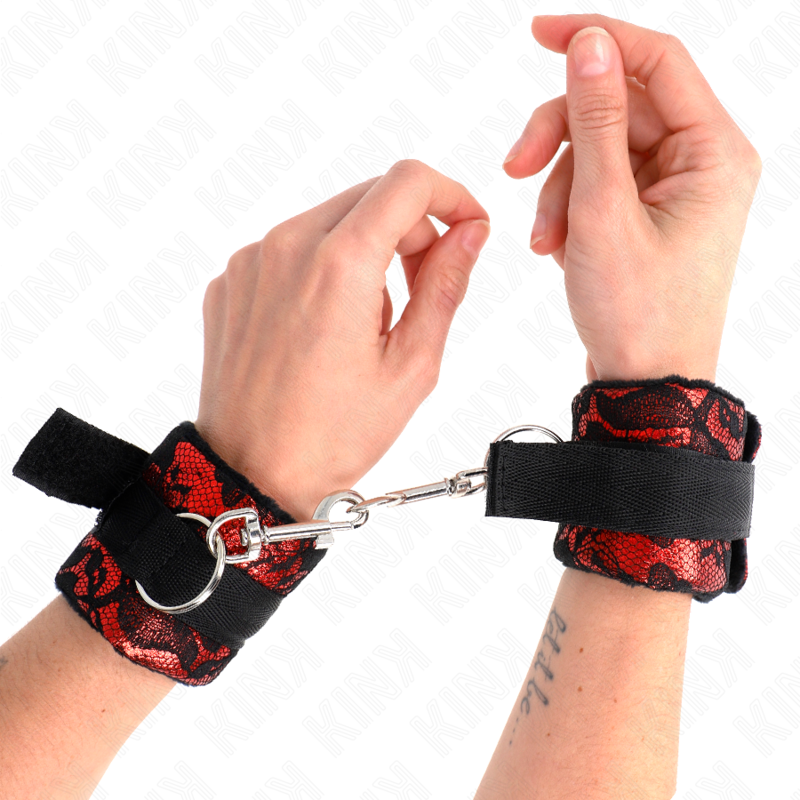 Kink - Muñequeras Diseño Escándalo Rojo-Negro