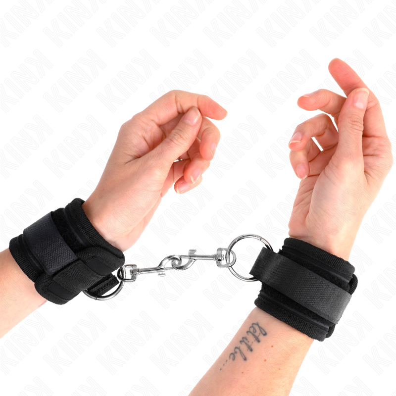 Kink - Muñequeras Negro Ajustable 18-35 Cm X 6 Cm