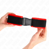 Kink - Muñequeras Nylon Rojo-Negro Modelo 1 Ajustable 25-35 Cm X 6 Cm