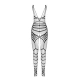 Passion - Bs 102 Bodystocking Blanco Talla Única