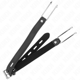 Kink - Mordaza Gancho De Metal 11.5 Cm Con Correa De Polipiel Ajustable 39-58 Cm X 2 Cm