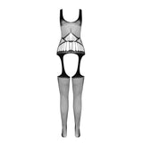 Passion - Bs 106 Bodystocking Blanco Talla Única