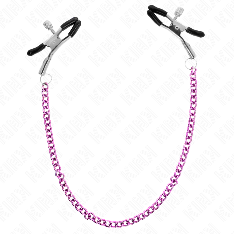 Kink - Pinzas Para Pezones Con Cadena De Bolas Violeta 30 Cm