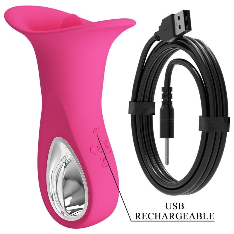 Pretty Love - Clyde Vibrador Oral Lengua Vibradora 12 Vibraciones Rosa