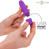 Intense - Symone Bala Vibradora Recargable Por Usb 8 Vibraciones Morado 10 X 2.2 Cm