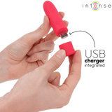Intense - Symone Bala Vibradora Recargable Por Usb 8 Vibraciones Rojo 10 X 2.2 Cm