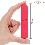 Intense - Symone Bala Vibradora Recargable Por Usb 8 Vibraciones Rojo 10 X 2.2 Cm