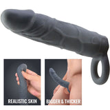 Pretty Love - Funda De Pene De Piel Realística Gris Oscuro