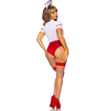 Leg Avenue - Disfraz Enfermera Sexy Rojo/Blanco S