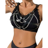 Subblime - 953713 Cinturón De Bondage Punk Hebilla Metal Negro Talla Única