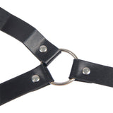 Subblime - 953720 Pinzas Para El Pecho Con Correa De Cuero Bondage Negro Talla Única