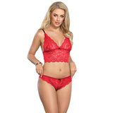 Subblime - 953898 Camisón De Seda Y Encaje + Panties Rojo S/M