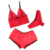 Subblime - 953898 Camisón De Seda Y Encaje + Panties Rojo S/M