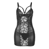 Subblime - 954178 Vestido + Tanga Cuero Negro L/Xl