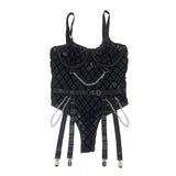 Subblime - 954260 Body Con Cadenas + Ligueros Negro S/M