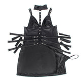 Subblime - 954406 Vestido Bondage De Cuero Negro S/m
