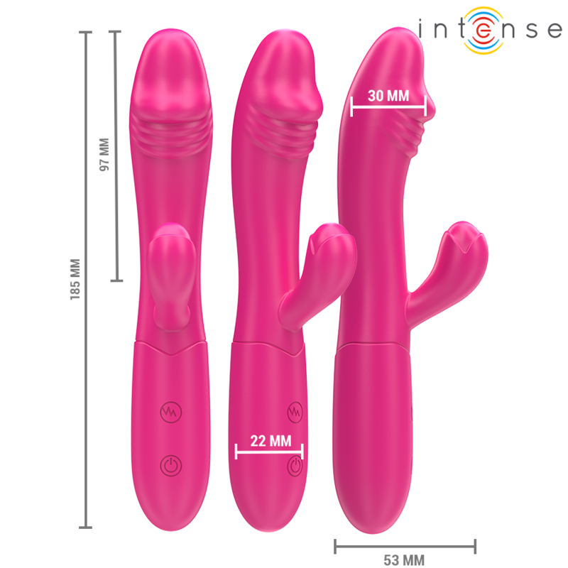 Intense - Ivy Vibrador Flexible 10 Vibraciones Con Lengua Estimuladora Rosa