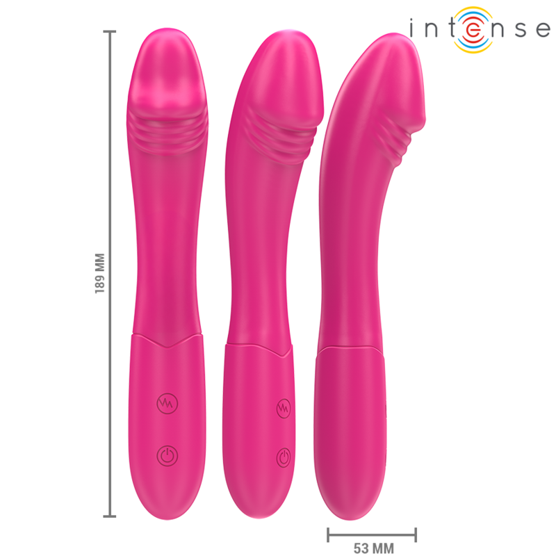 Intense - Belinda Vibrador 19 Cm Flexible 10 Vibraciones Rosa
