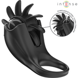 Intense - Mabel Anillo Vibrador 10 Vibraciones Con Estimulador De Clítoris Negro