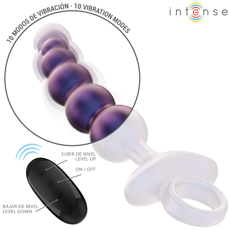Intense - Tito Plug Anal Vibrador Modelo 3 Control Remoto