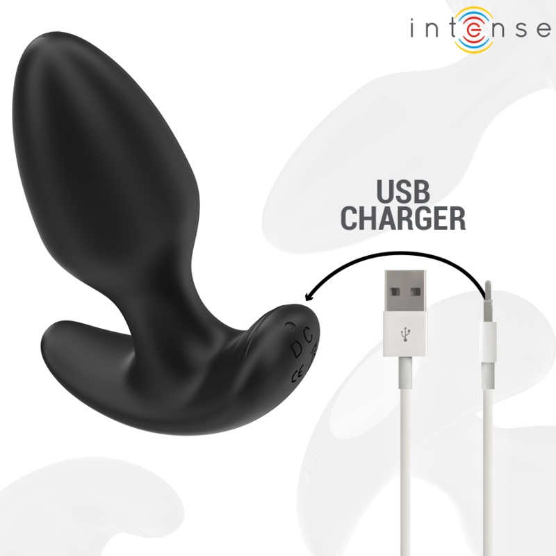 Intense - Joey Plug Anal 10 Vibraciones Negro Control Remoto