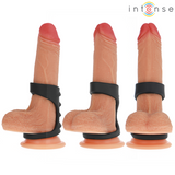 Intense - Theo Anillo Doble Para Pene Silicona Negro Modelo 3