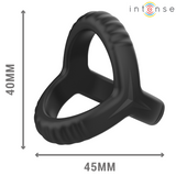 Intense - Carson Anillo Doble Para Pene Silicona Negro Modelo 4