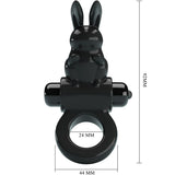 Pretty Love - Exciting Ring Anillo Vibrador Rabbit 10 Vibraciones Negro