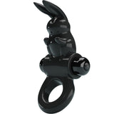 Pretty Love - Exciting Ring Anillo Vibrador Rabbit 10 Vibraciones Negro