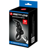 Pretty Love - Exciting Ring Anillo Vibrador Rabbit 10 Vibraciones Negro