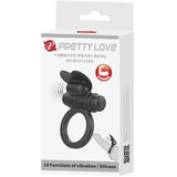 Pretty Love - Debonaire Anillo Vibrador Conejo 10 Vibraciones Negro