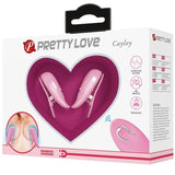 Pretty Love - Cailey Pinzas Para Pezones 10 Vibraciones Control Remoto Rosa