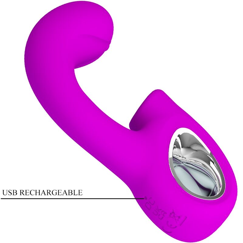 Pretty Love - Sibel Vibrador Punto G + Estimulador Clítoris 10 Vibraciones Morado