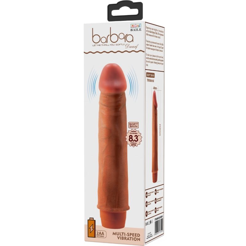 Baile - Dwarf Vibrador Realístico 21 Cm Mulato
