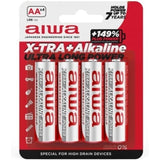 Pack De 4 Pilas Aa Aiwa X-Tra+Alcaline Lr6 1.5v Alcalinas