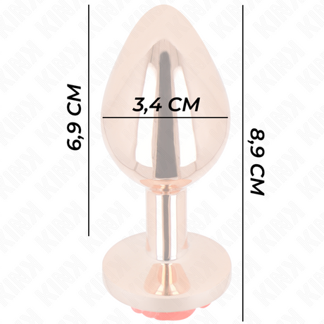Kink - Plug Anal Oro Rosado Rosa Roja M