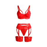 Subblime - 955250 Set Sujetador Con Liguero Bondage Rojo S/M