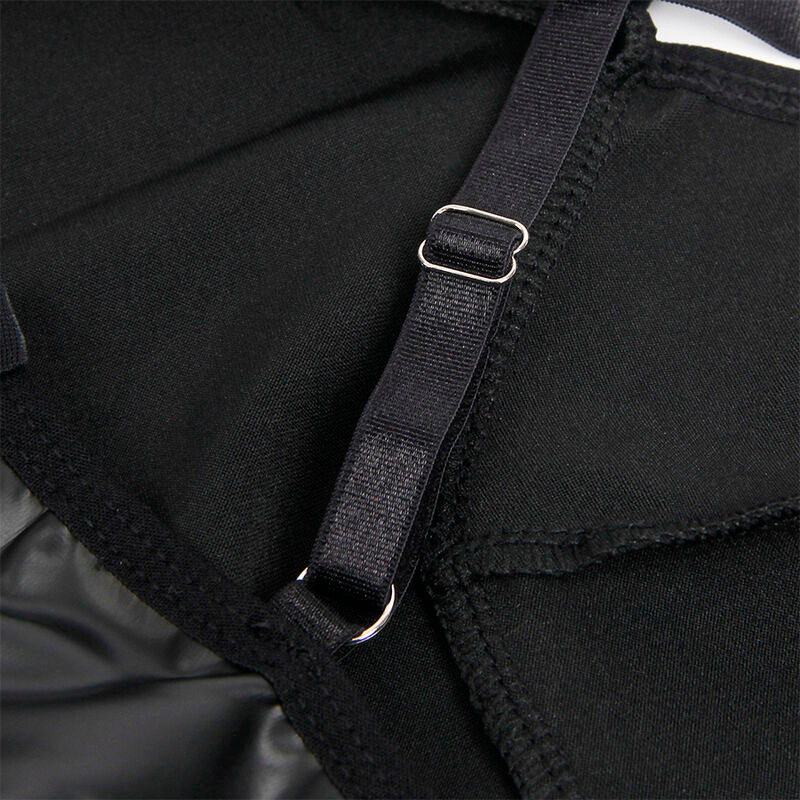 Subblime - 955380 Vestido Con Tirantes De Cuero Negro L/Xl