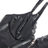 Subblime - 955458 Body Con Cremallera De Cuero Negro S/m