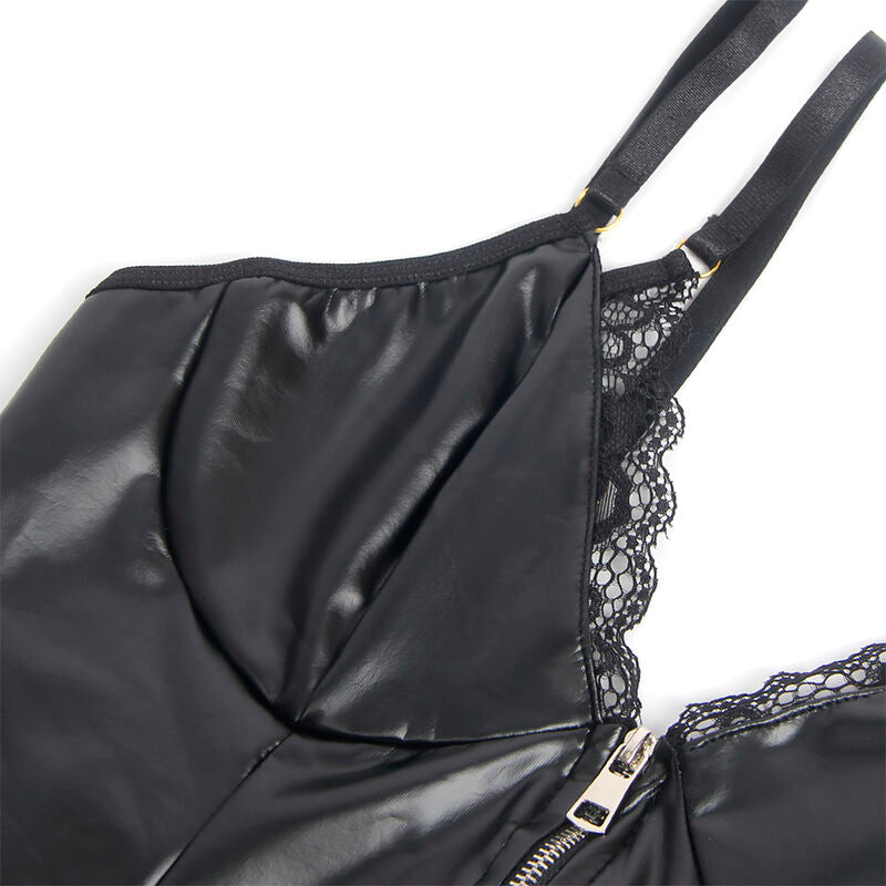 Subblime - 955465 Body Con Cremallera De Cuero Negro L/Xl