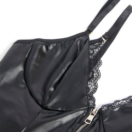 Subblime - 955465 Body Con Cremallera De Cuero Negro L/xl