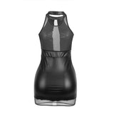 Subblime - 955489 Vestido Cuello Halter Con Transparencias Negro L/Xl