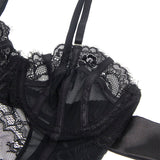 Subblime - 955502 Body De Encaje Con Lazos Y Ligas Negro L/Xl